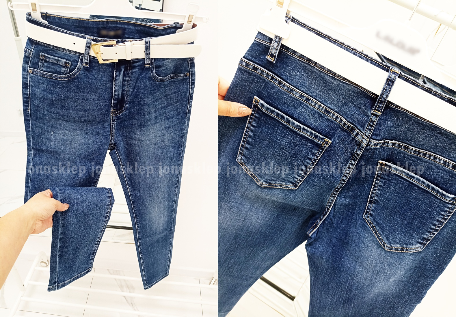 Jeansy DAMSKIE rurki new look blue PLUS SIZE