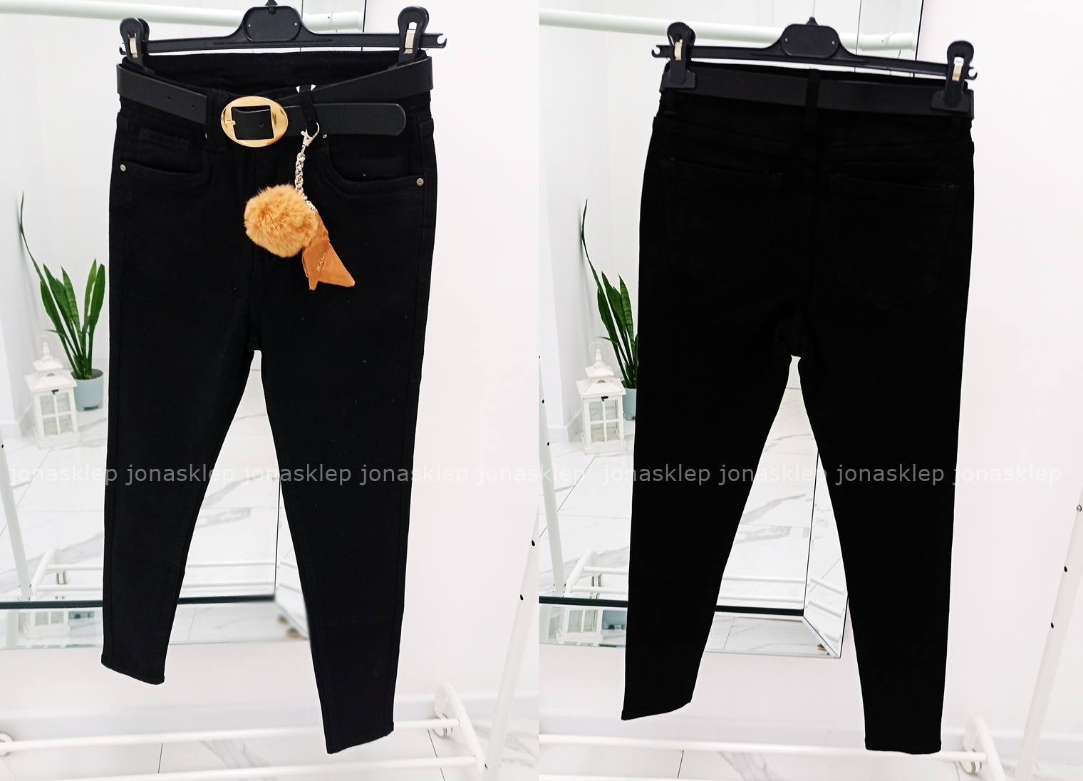 Czarne spodnie push up PLUS SIZE