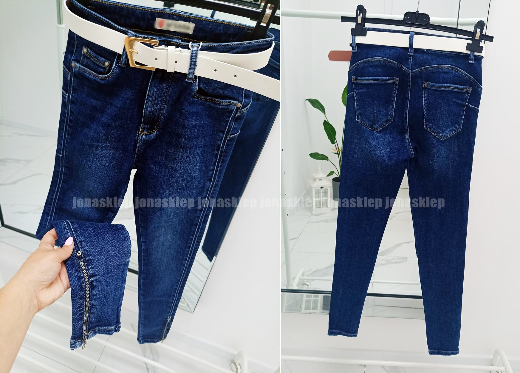 Rurki SLIM FIT zamki na nogawkach zip