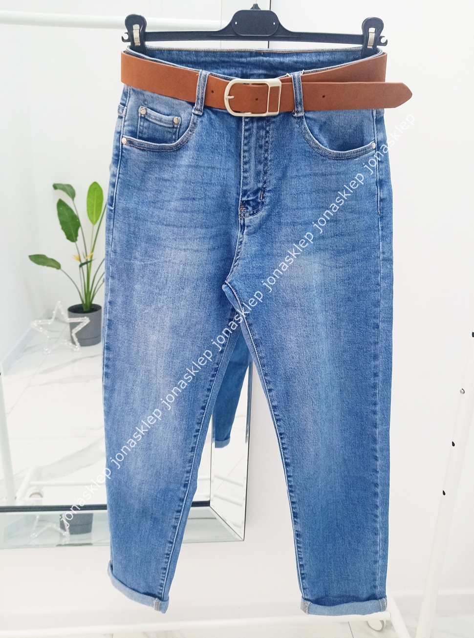 MAYBE mom fit casual baggy PLUS SIZE pasek