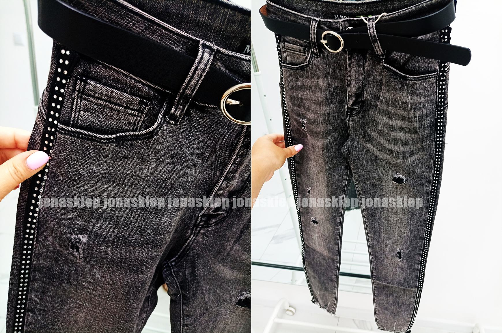 Rurki z cyrkoniami BLACK SLIM FIT zaszewki