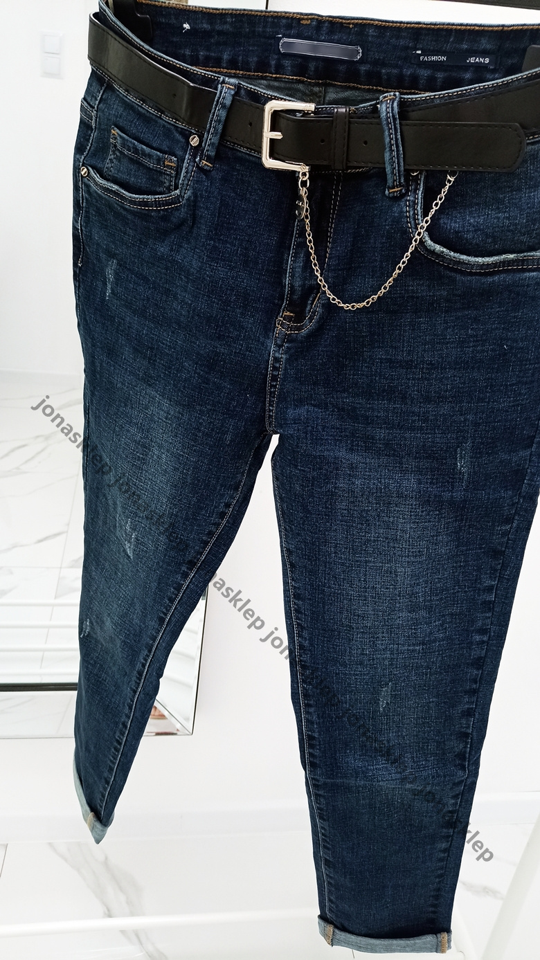PAPERBAG JEANS pasek new look LUŹNE dark