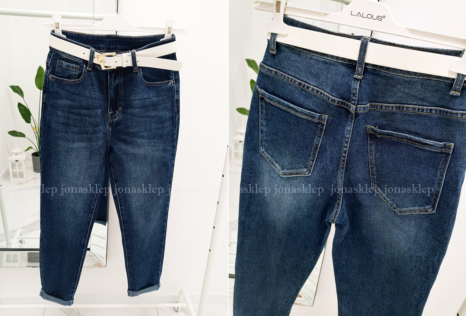 MAYBE mom fit casual ciemne baggy PLUS SIZE
