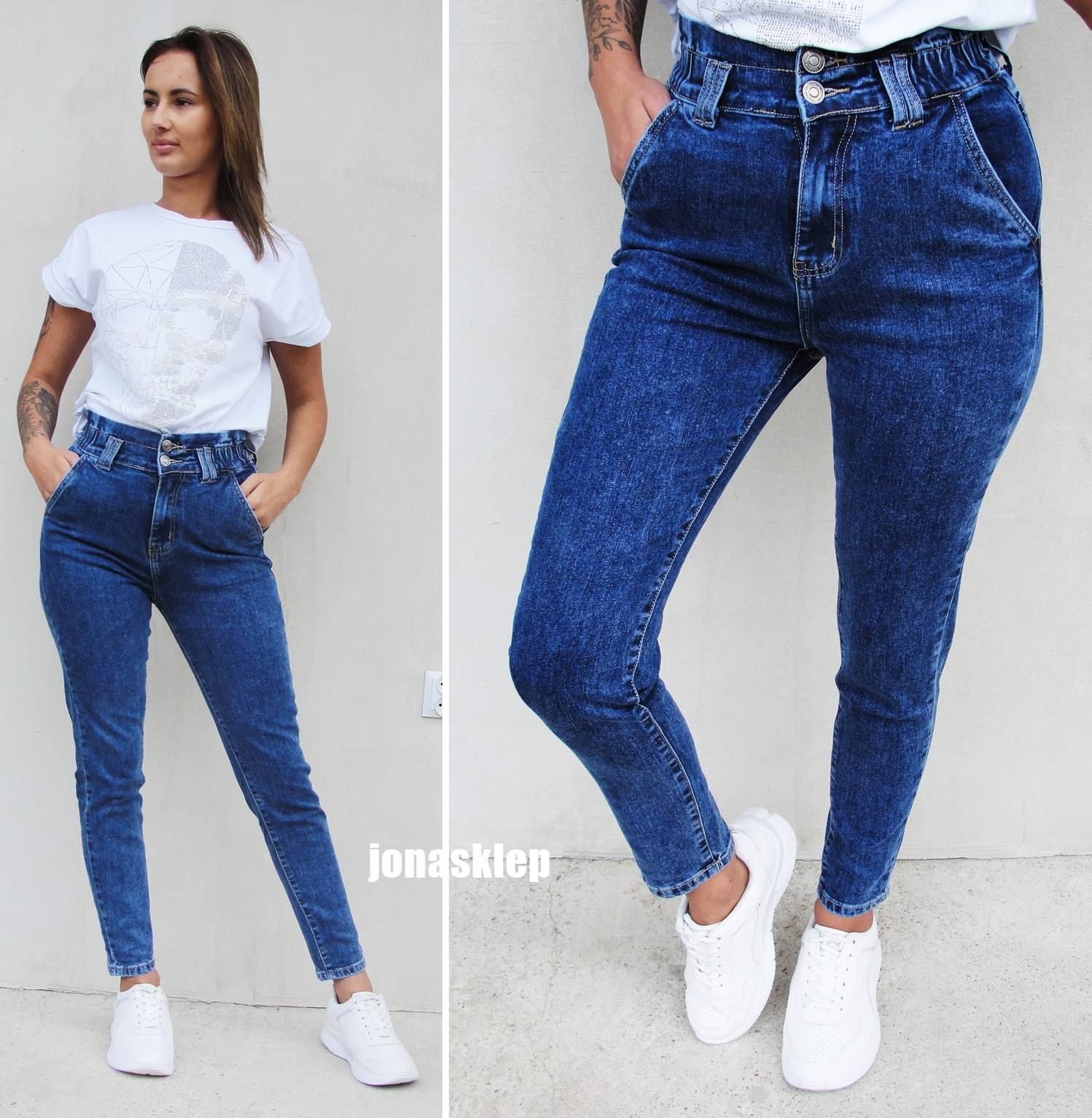 VINTAGE blue JEANS falbanka new look LUŹNE