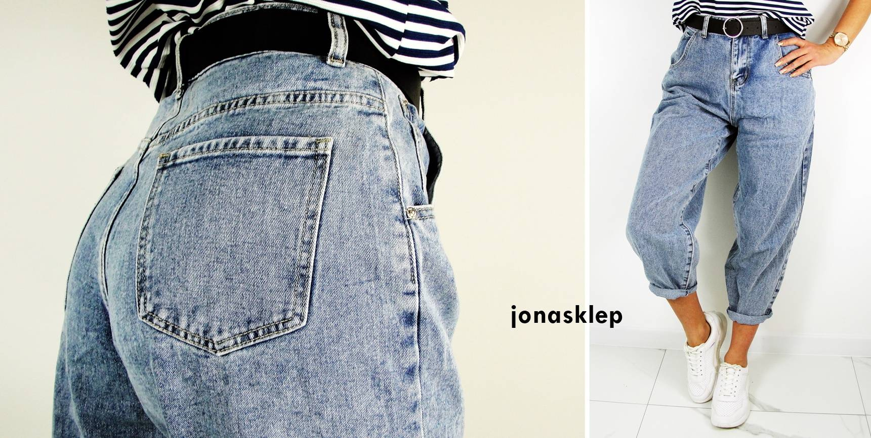 PAPERBAG JEANS pasek new look LUŹNE