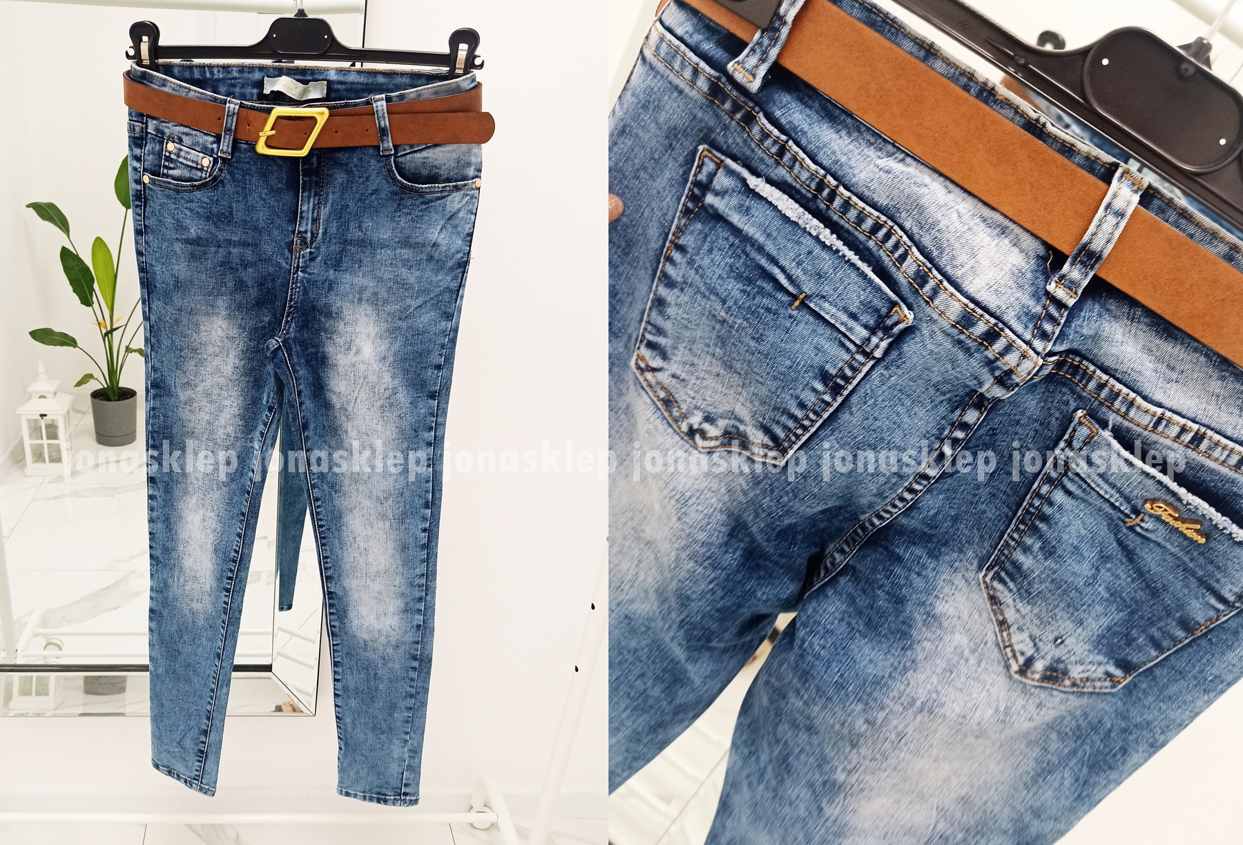 Jeansy Life's  jasne classic slim push up VINTAGE