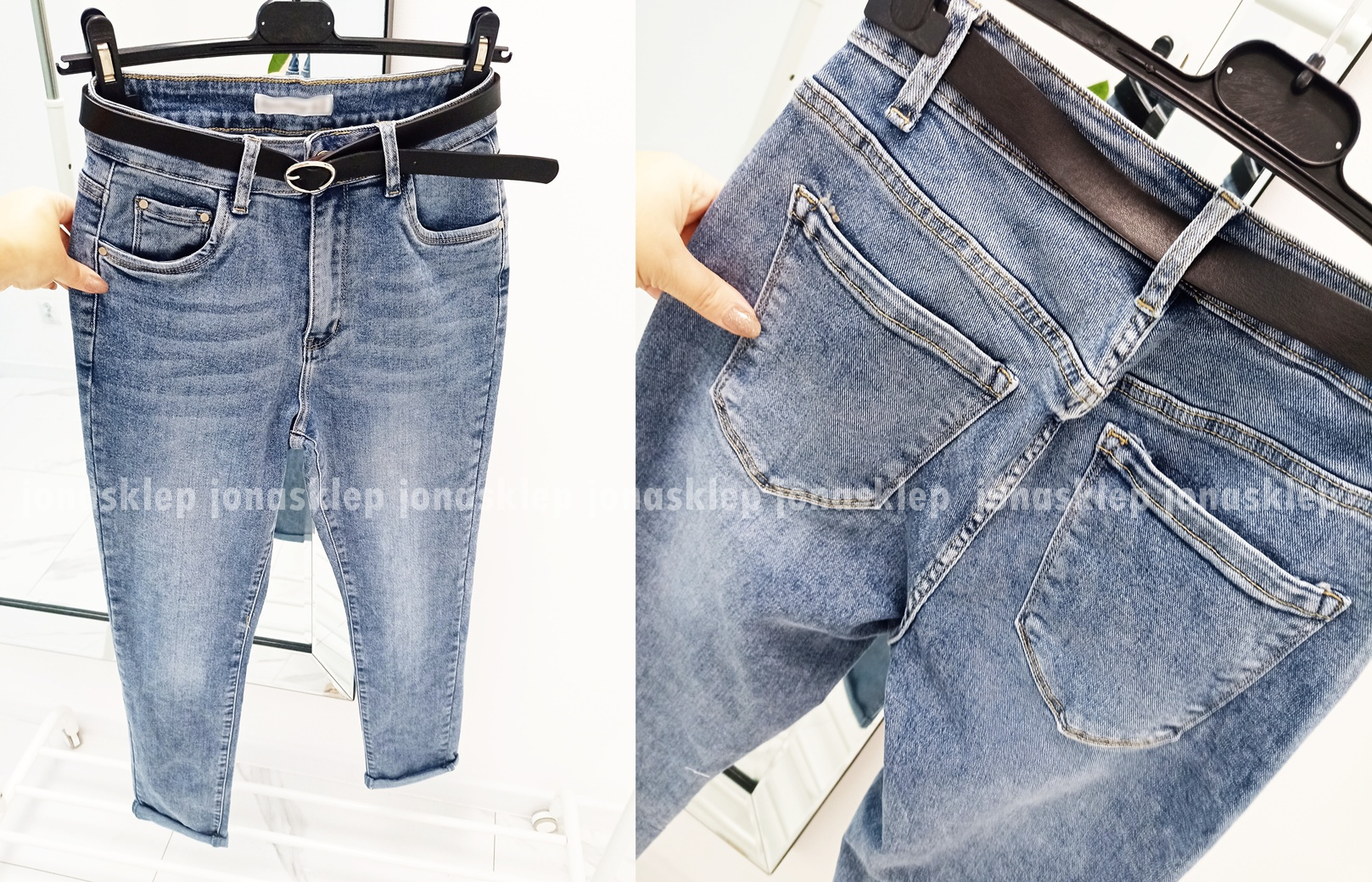 Jasne jeansy DAMSKIE rurki new look PLUS SIZE