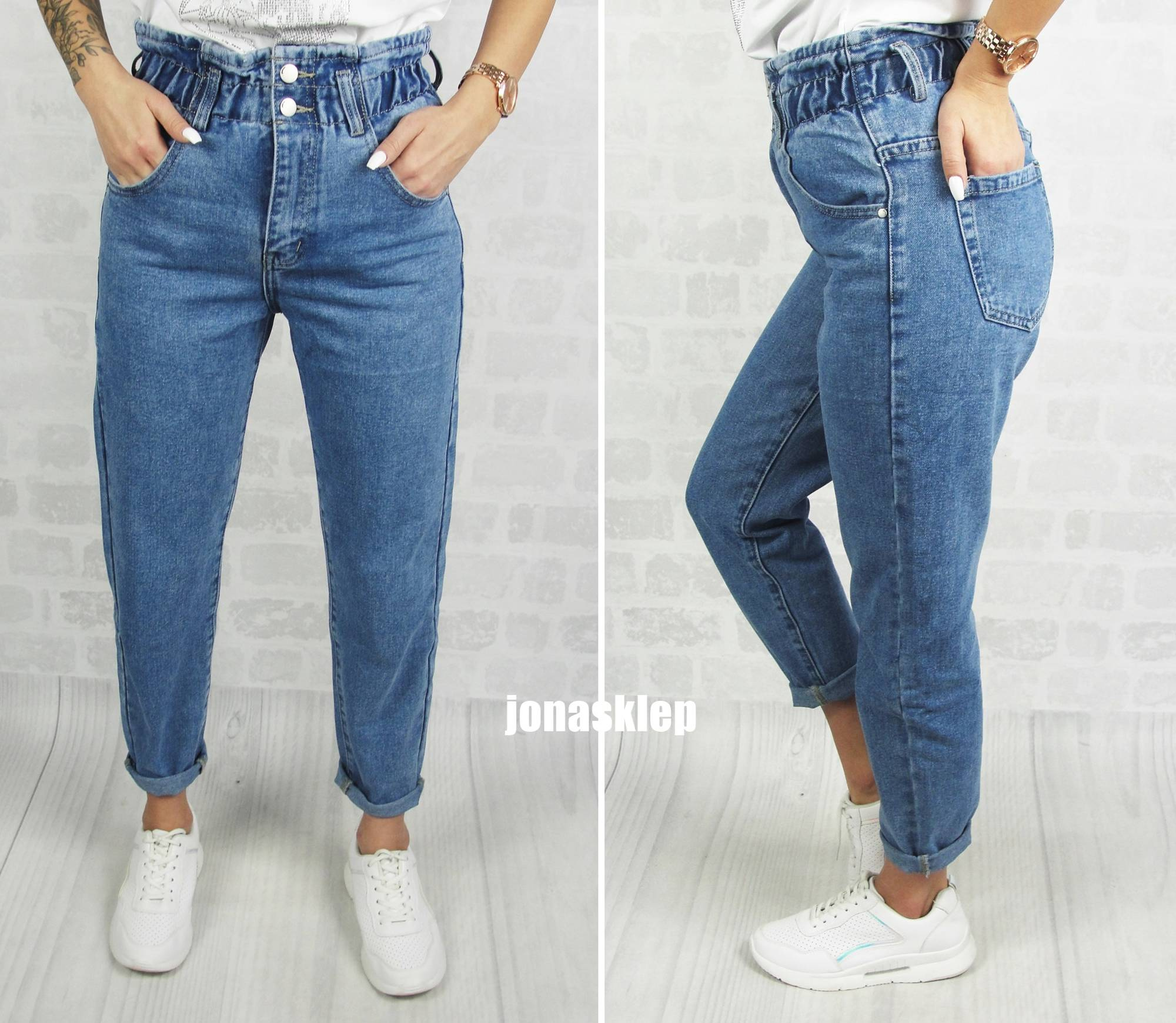 BAGGY JEANS falbanka new look LUŹNE