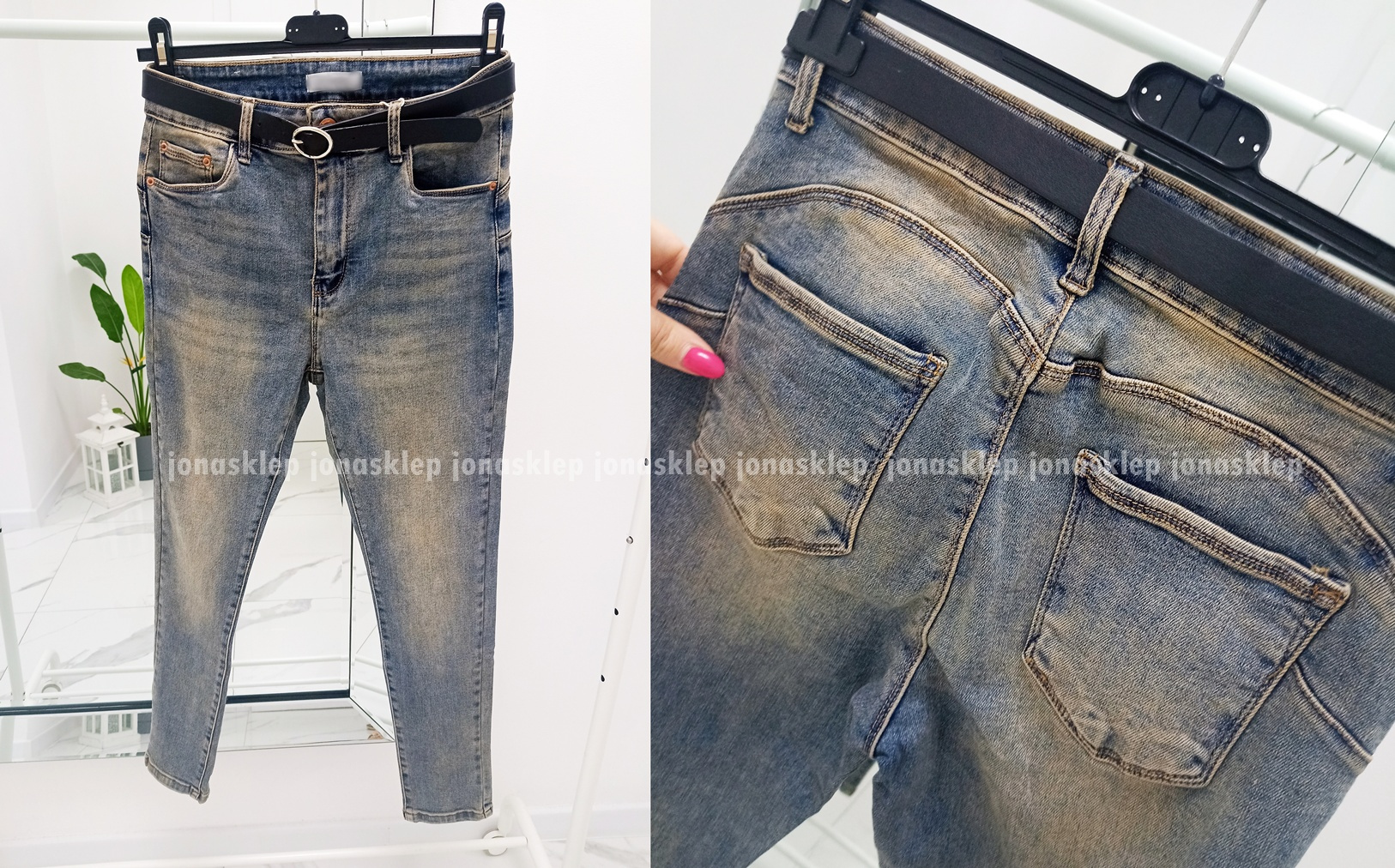 Jeansy damskie PUSH UP casual PLUS SIZE