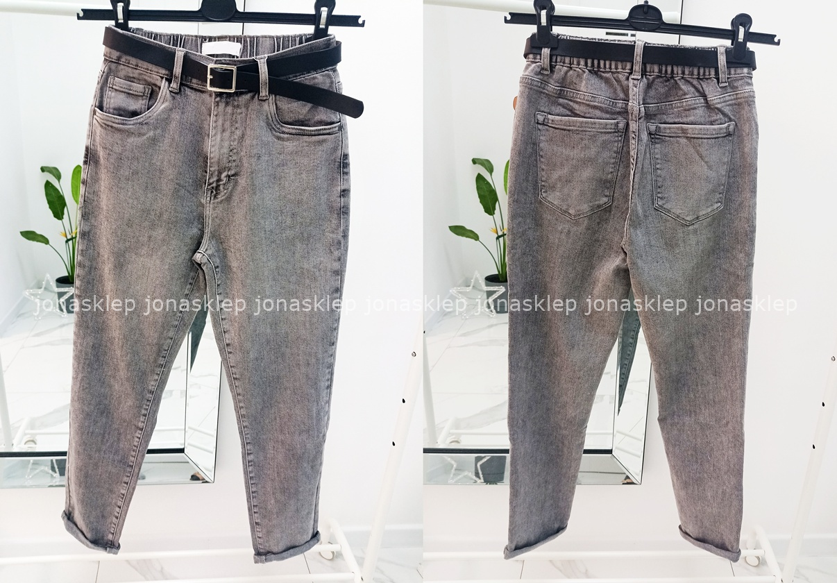 VINTAGE mom fit casual GRAY GUMKA PLUS SIZE