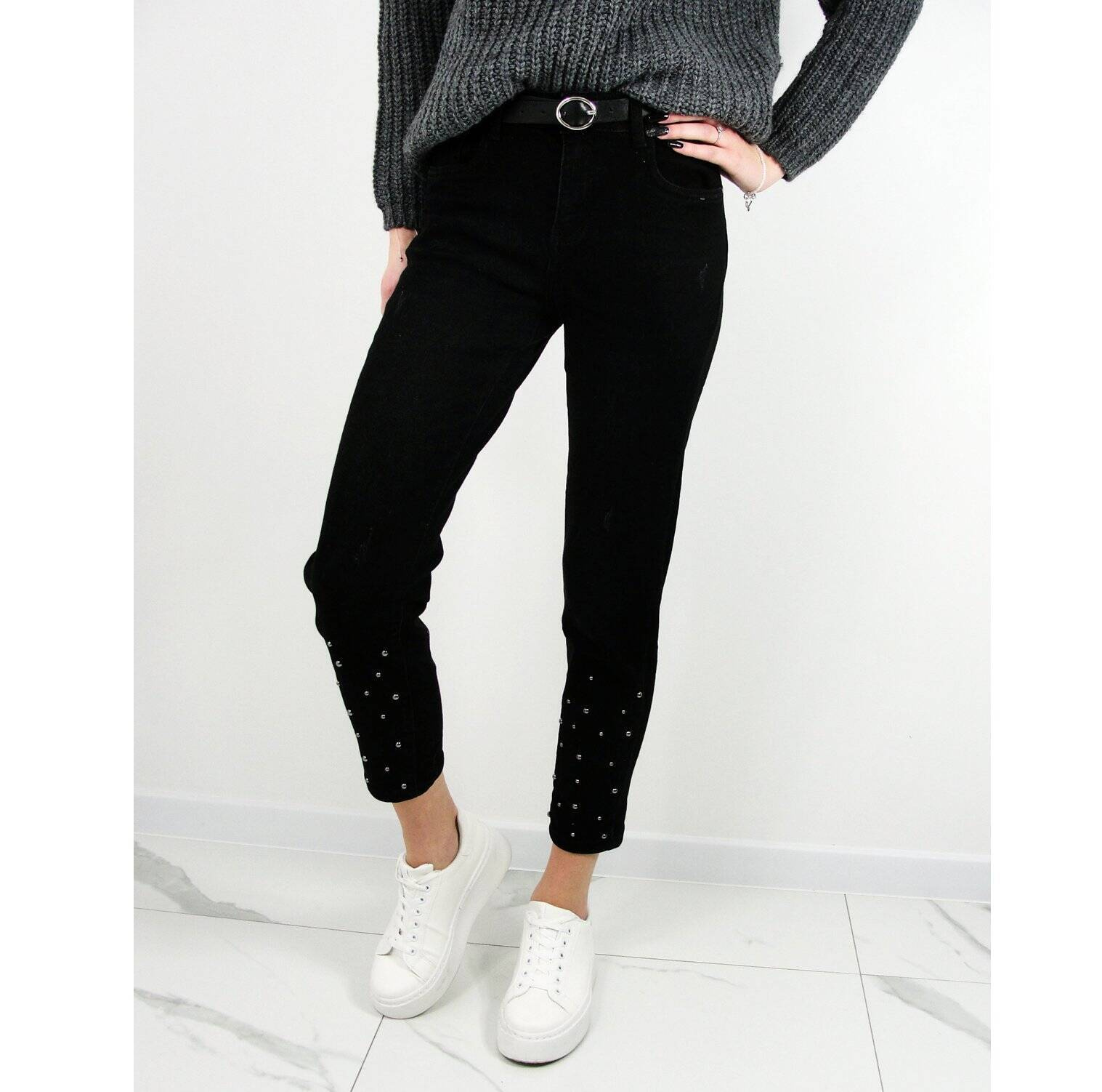 MAYBE casual black baggy DŻETY luźne