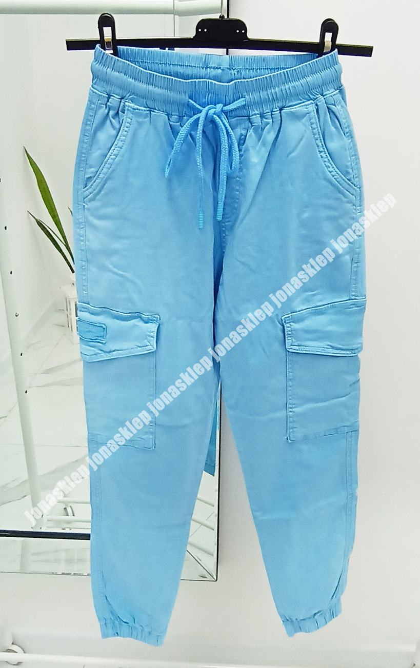 NEW STYLE błękitne bojówki BLUE CARGO