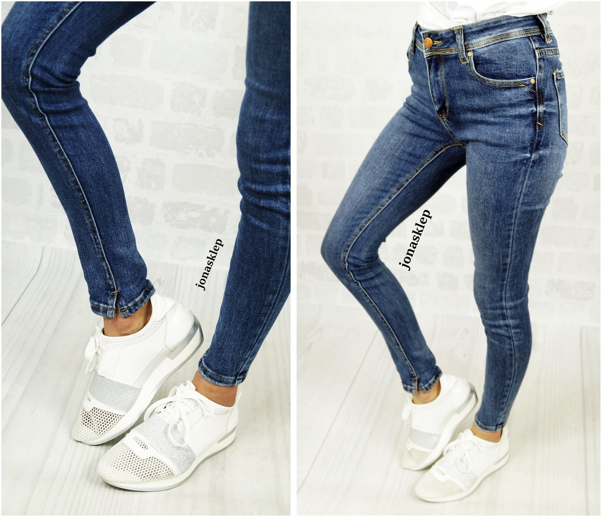 Classic jeans KLASYCZNE ciemne RURKI skinny lau