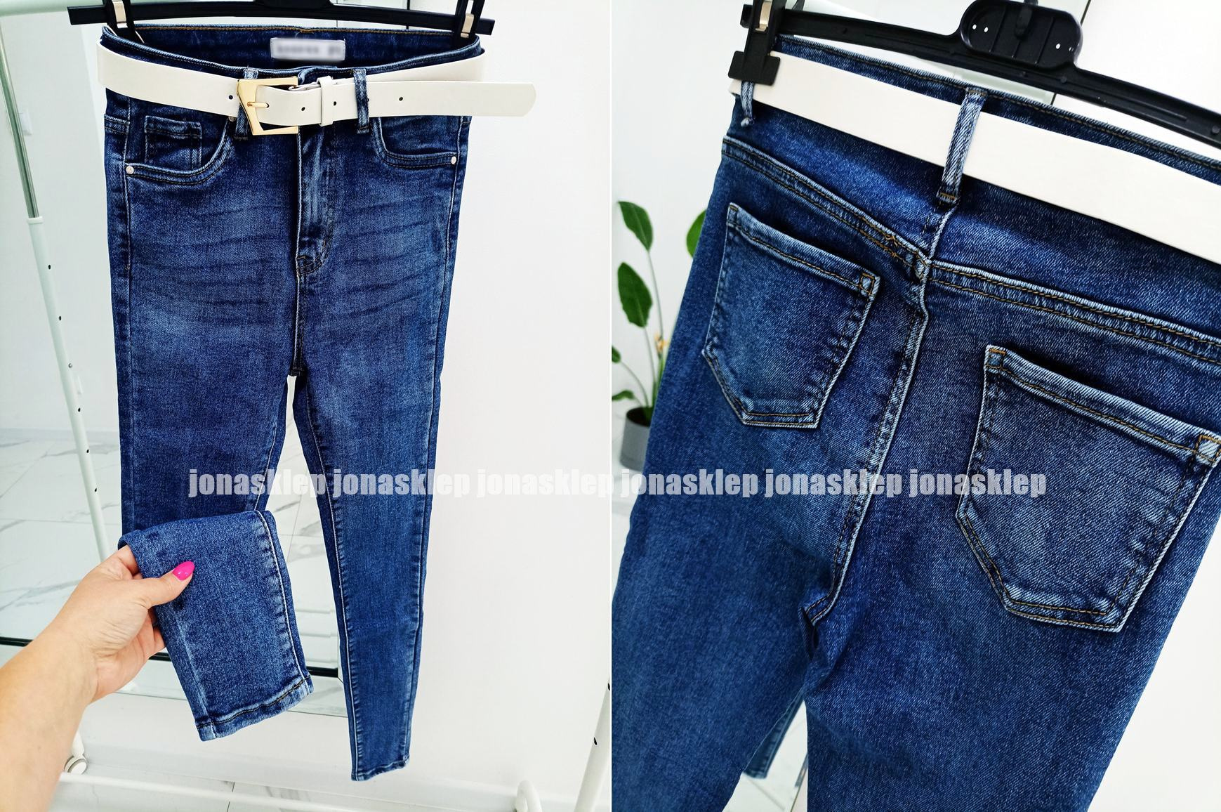 Spodnie classic jeansy DAMSKIE rurki DARK