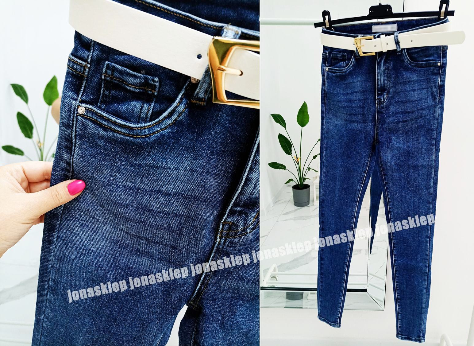 Spodnie classic jeansy DAMSKIE rurki DARK