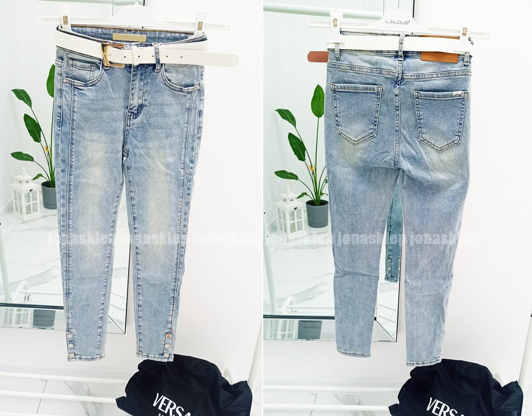 Jasne spodnie SNAPS JEANS napy dżety