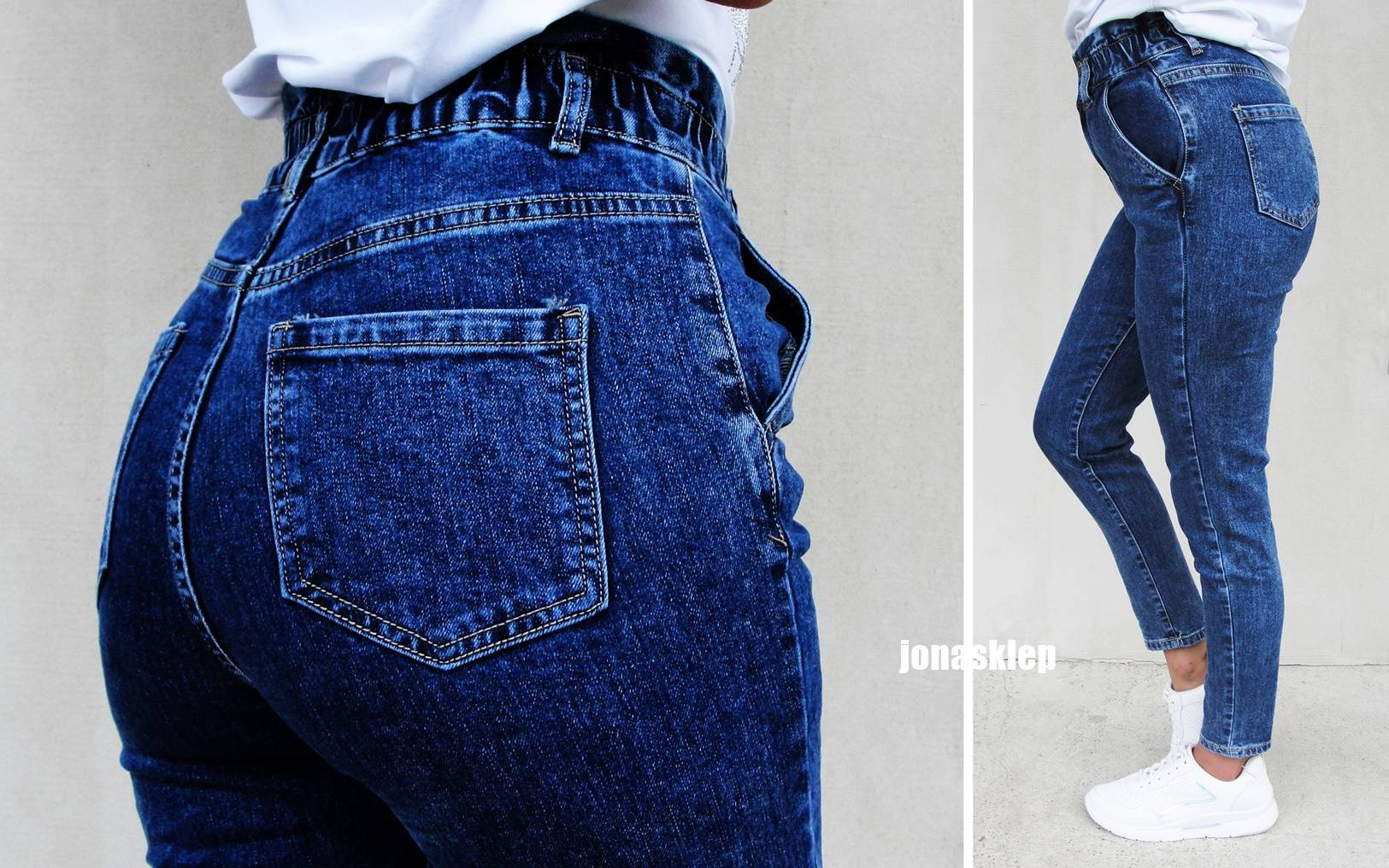 VINTAGE blue JEANS falbanka new look LUŹNE