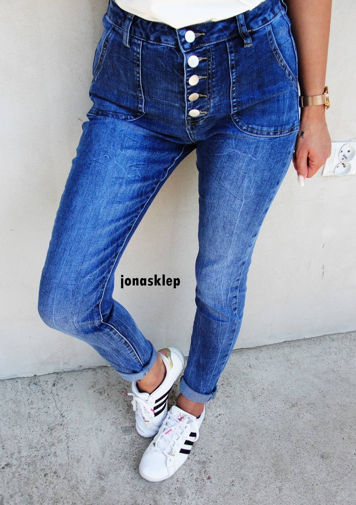 RURKI jeans button Kieszenie guziki