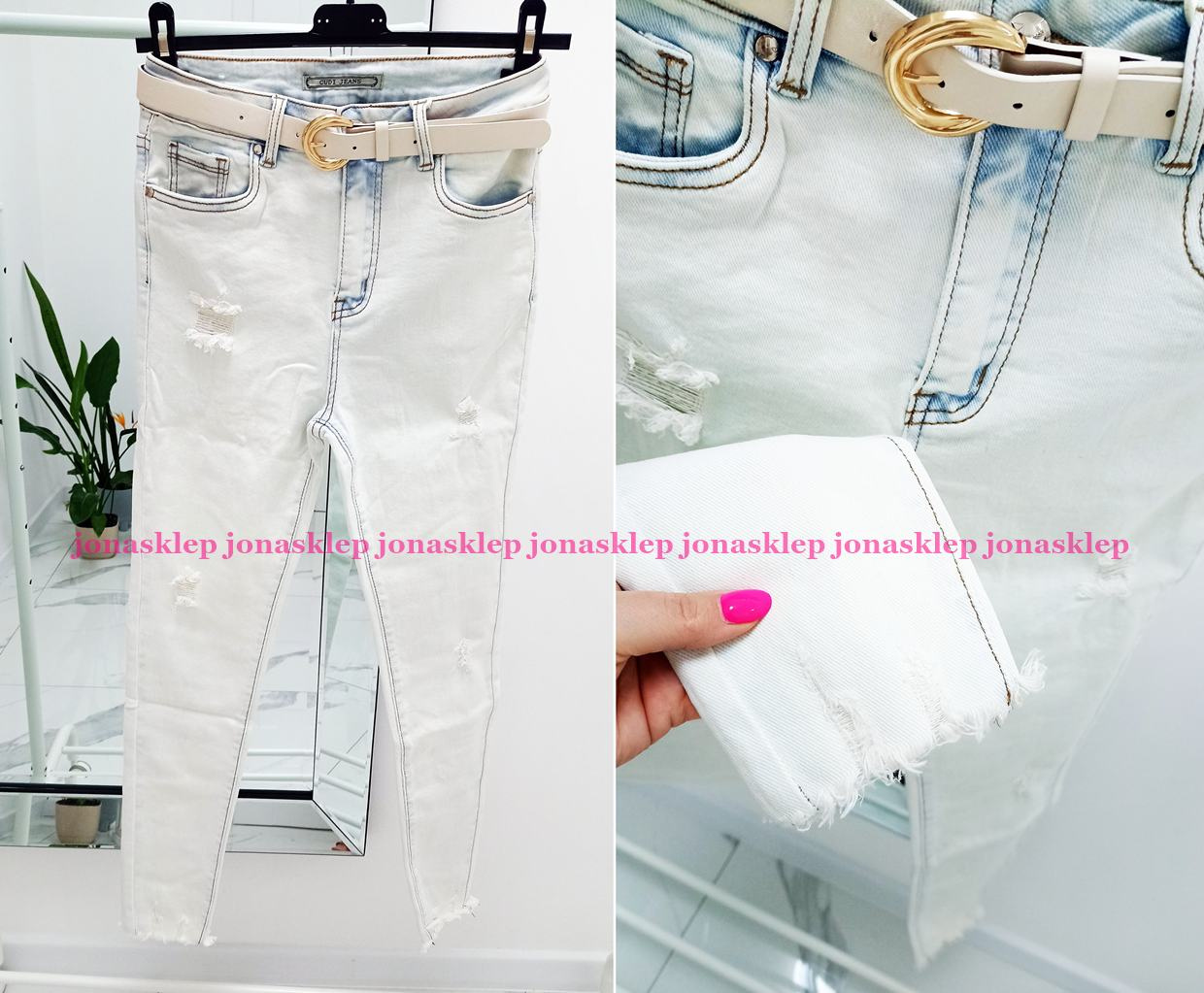 Jeansy NEW LOOK JASNE classic slim PRZETARCIA