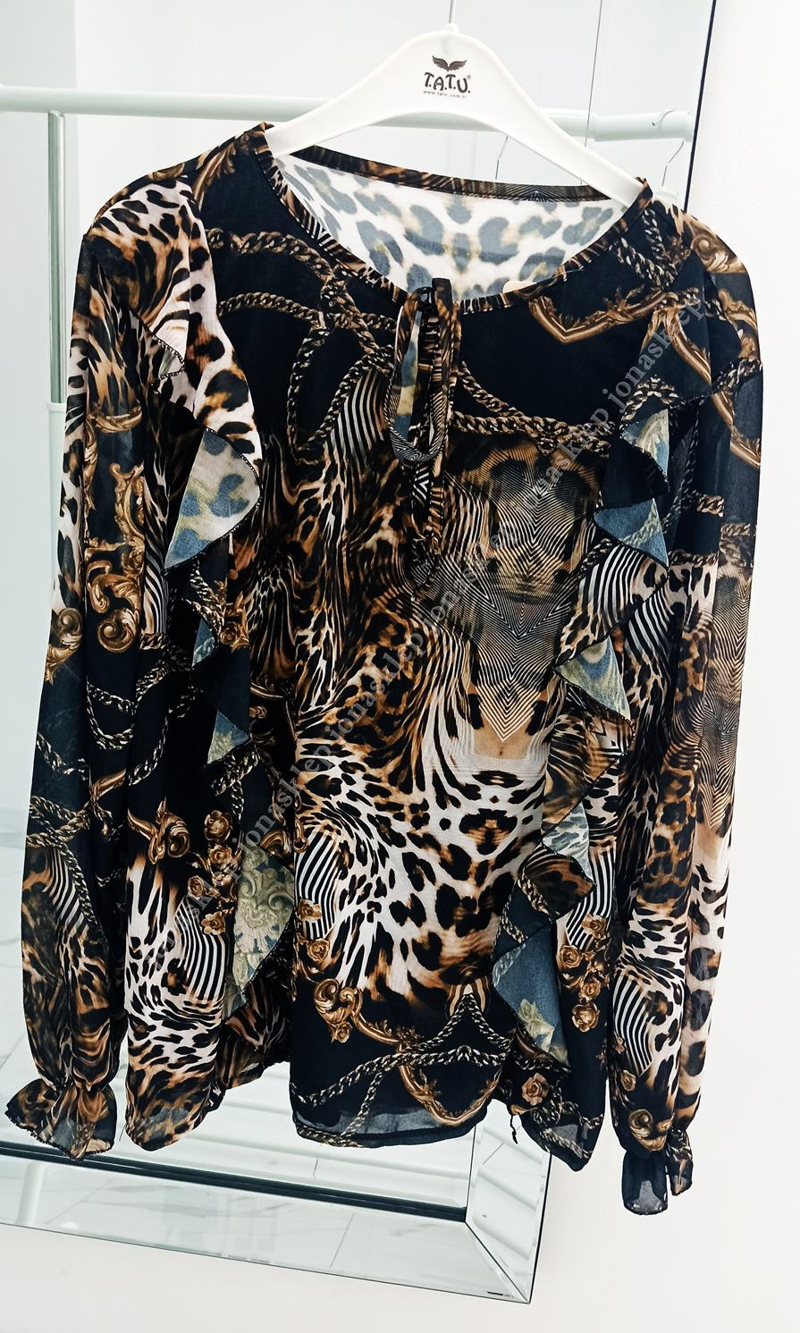 Elegancka koszula glory chain falbanka