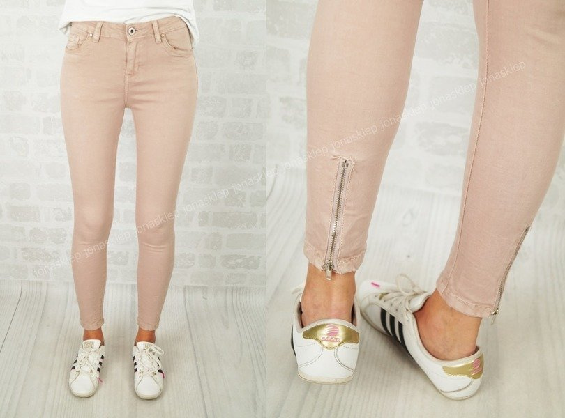 Pudrowe rurki ZIP na tyle