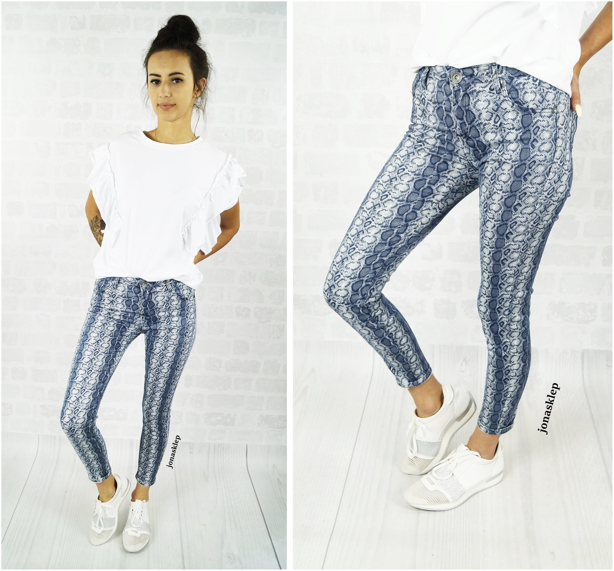 INNOVATIVE JEANS SNAKE BLUE wąż