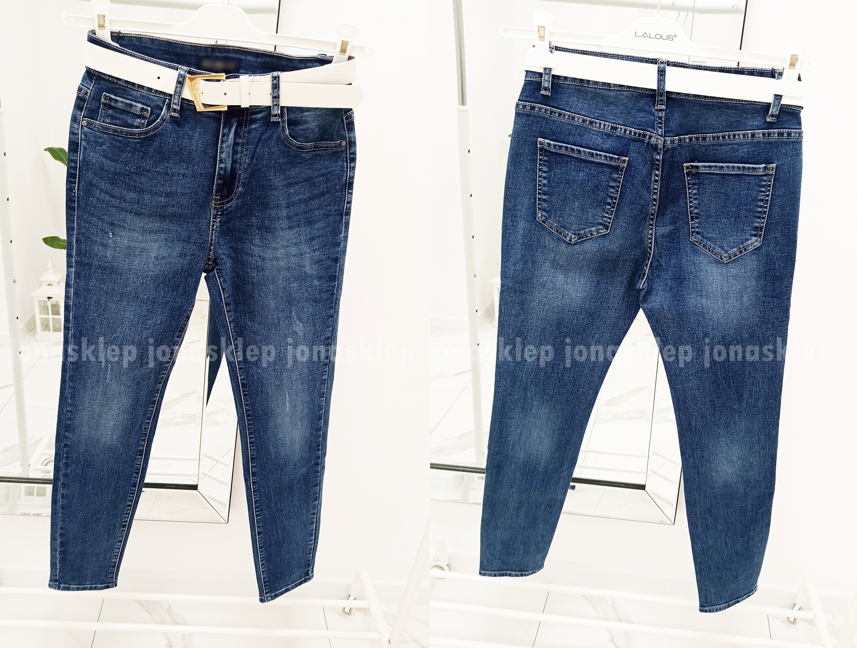 Jeansy DAMSKIE rurki new look blue PLUS SIZE