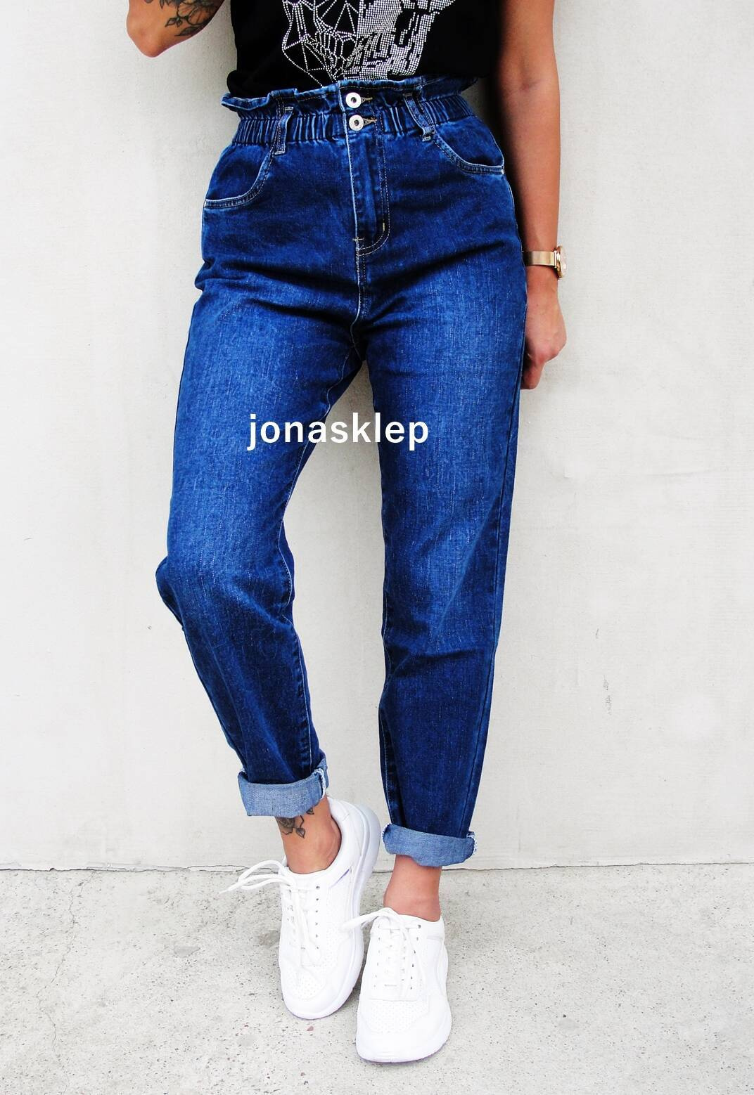 BAGGY JEANS falbanka new look LUŹNE