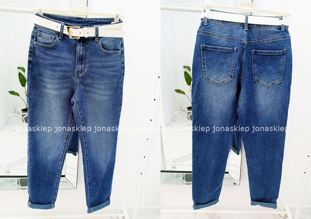 MAYBE mom fit casual blue baggy PLUS SIZE