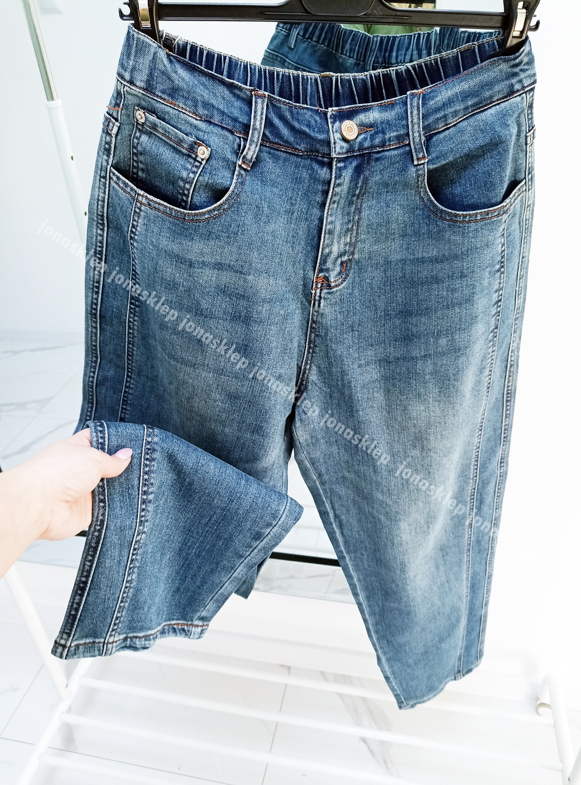 BALLON JEANS BLUE vintage new look LUŹNE przeszycia