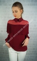 Plisowana koszula BORDO