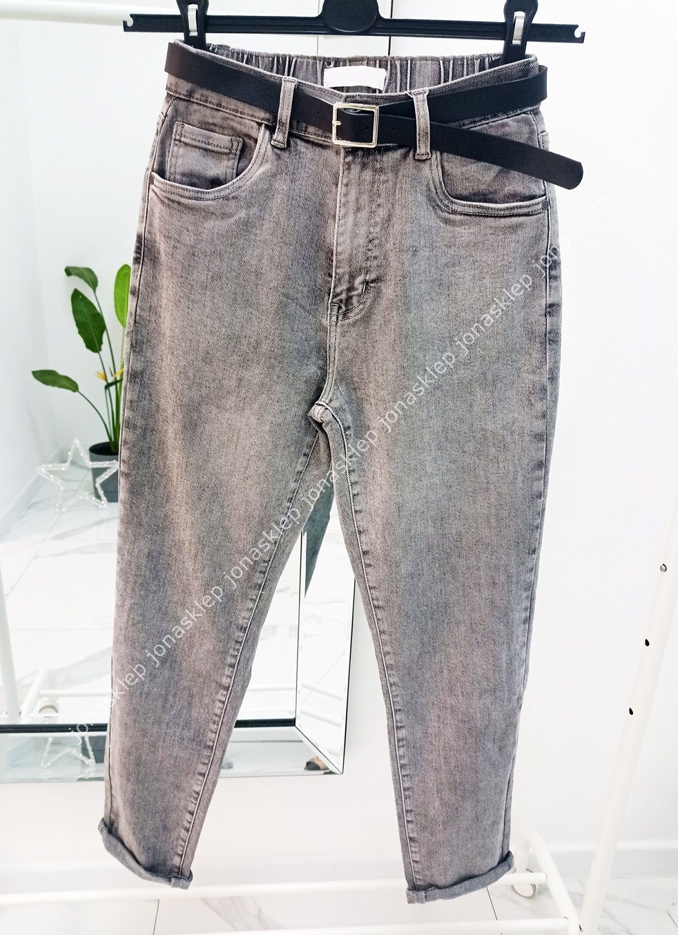 VINTAGE mom fit casual GRAY GUMKA PLUS SIZE