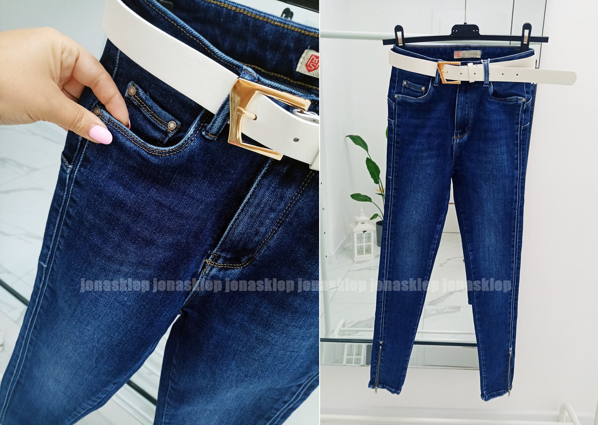 Rurki SLIM FIT zamki na nogawkach zip
