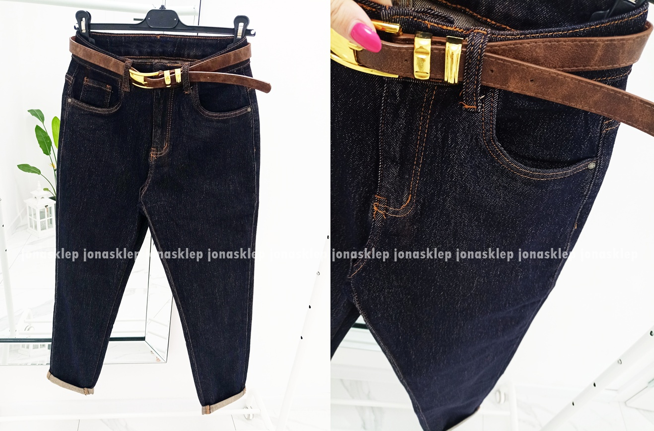 Ciemne spodnie MOM FIT dark PLUS SIZE 