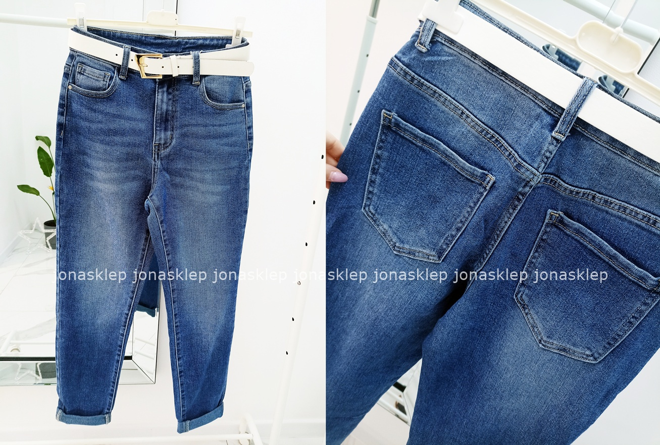 MAYBE mom fit casual blue baggy PLUS SIZE