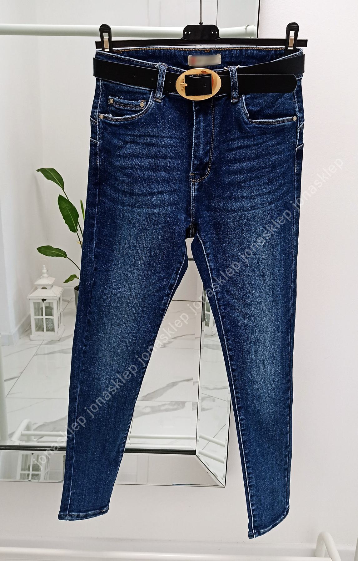 Jeansy damskie PUSH UP casual ciemne PLUS SIZE