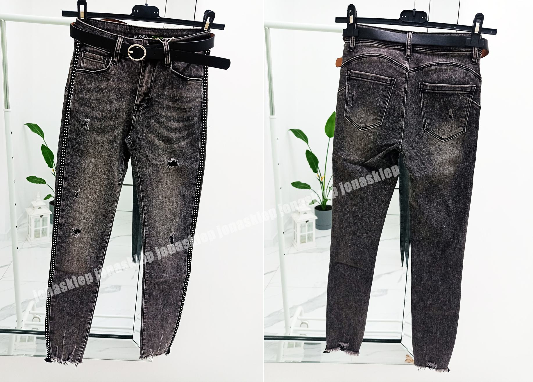 Rurki z cyrkoniami BLACK SLIM FIT zaszewki