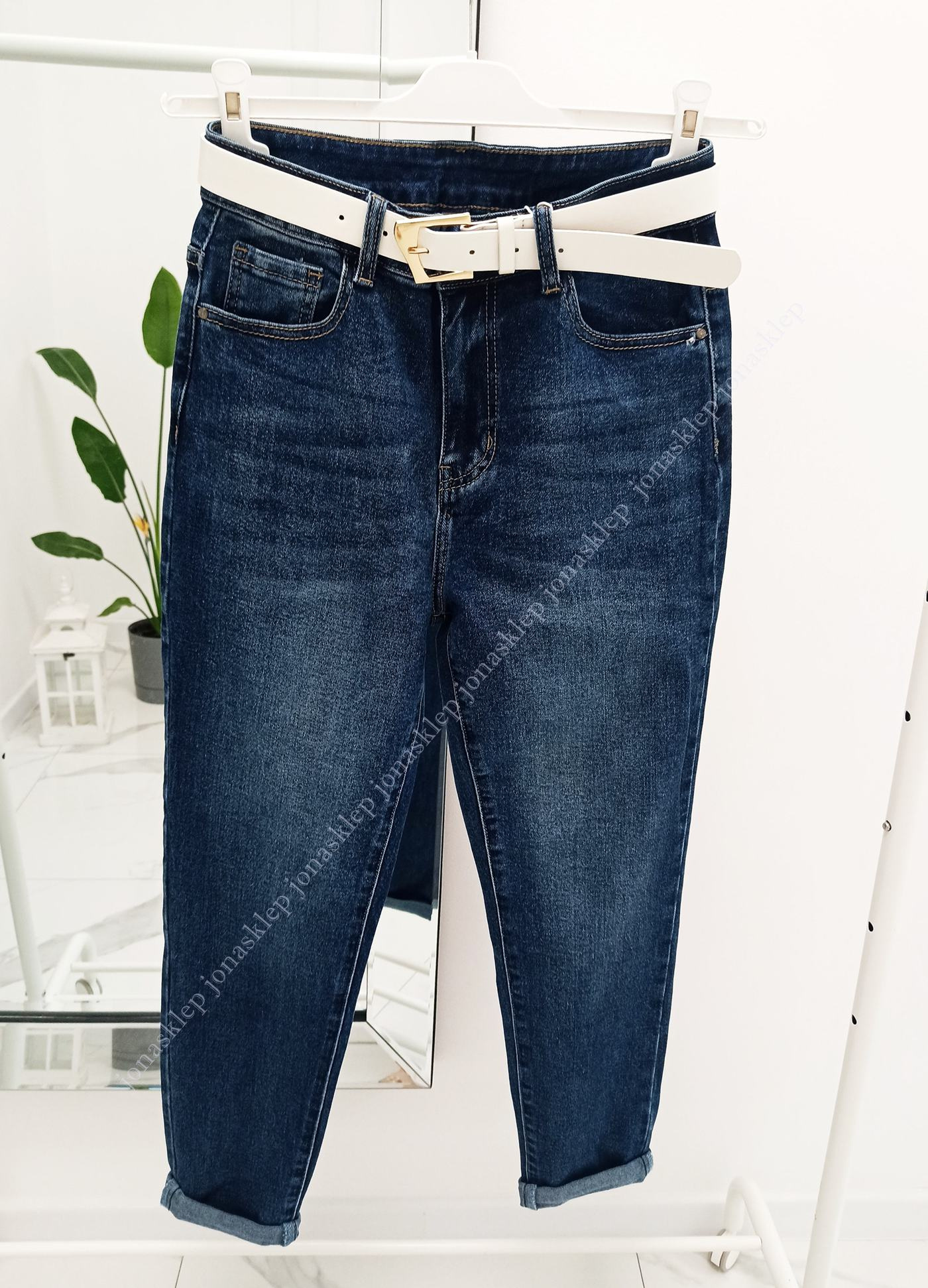 MAYBE mom fit casual ciemne baggy PLUS SIZE