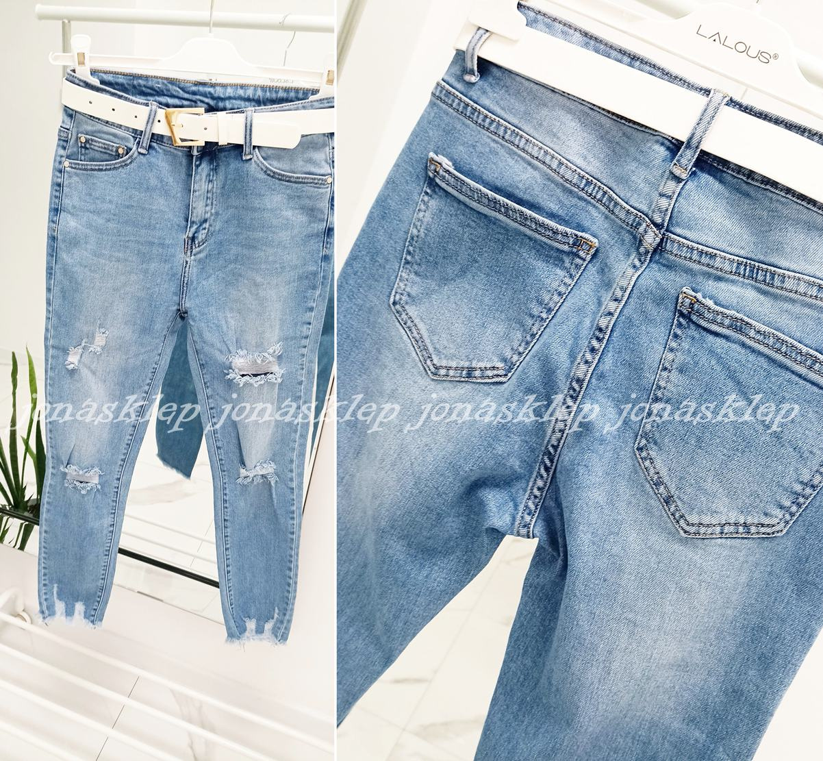 VOGA SKINNY JEANS przetarcia PLUS SIZE