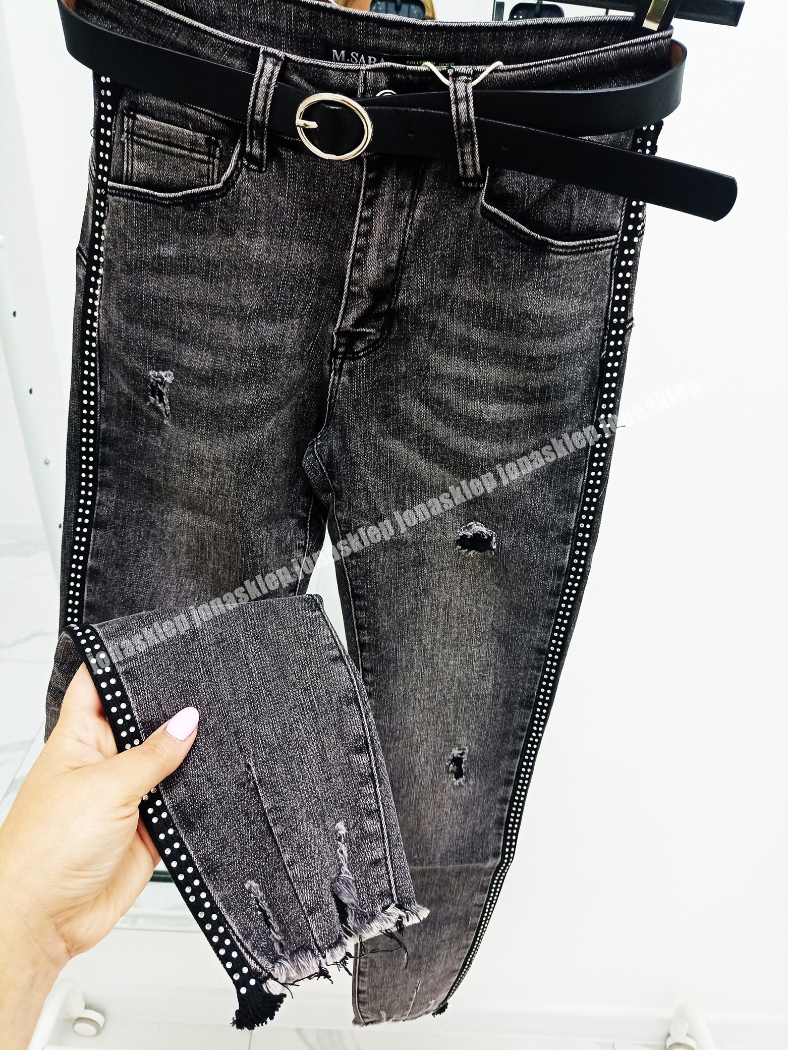 Rurki z cyrkoniami BLACK SLIM FIT zaszewki