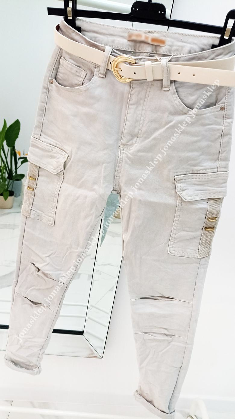 NEW STYLE szare bojówki Gray CARGO