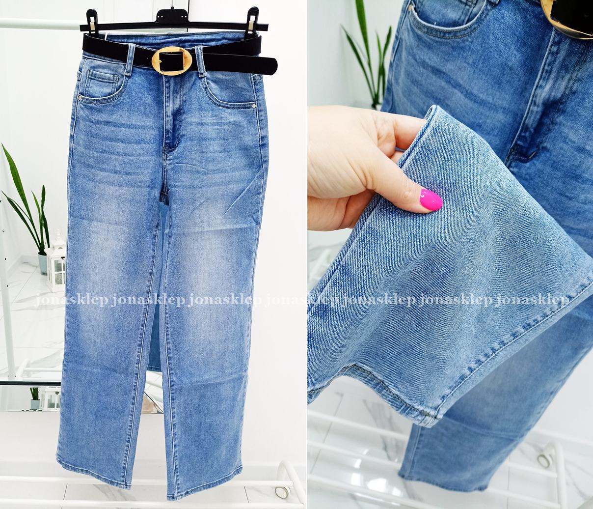 Jeansy szwedy WIDE LEG luźne jeansy damskie