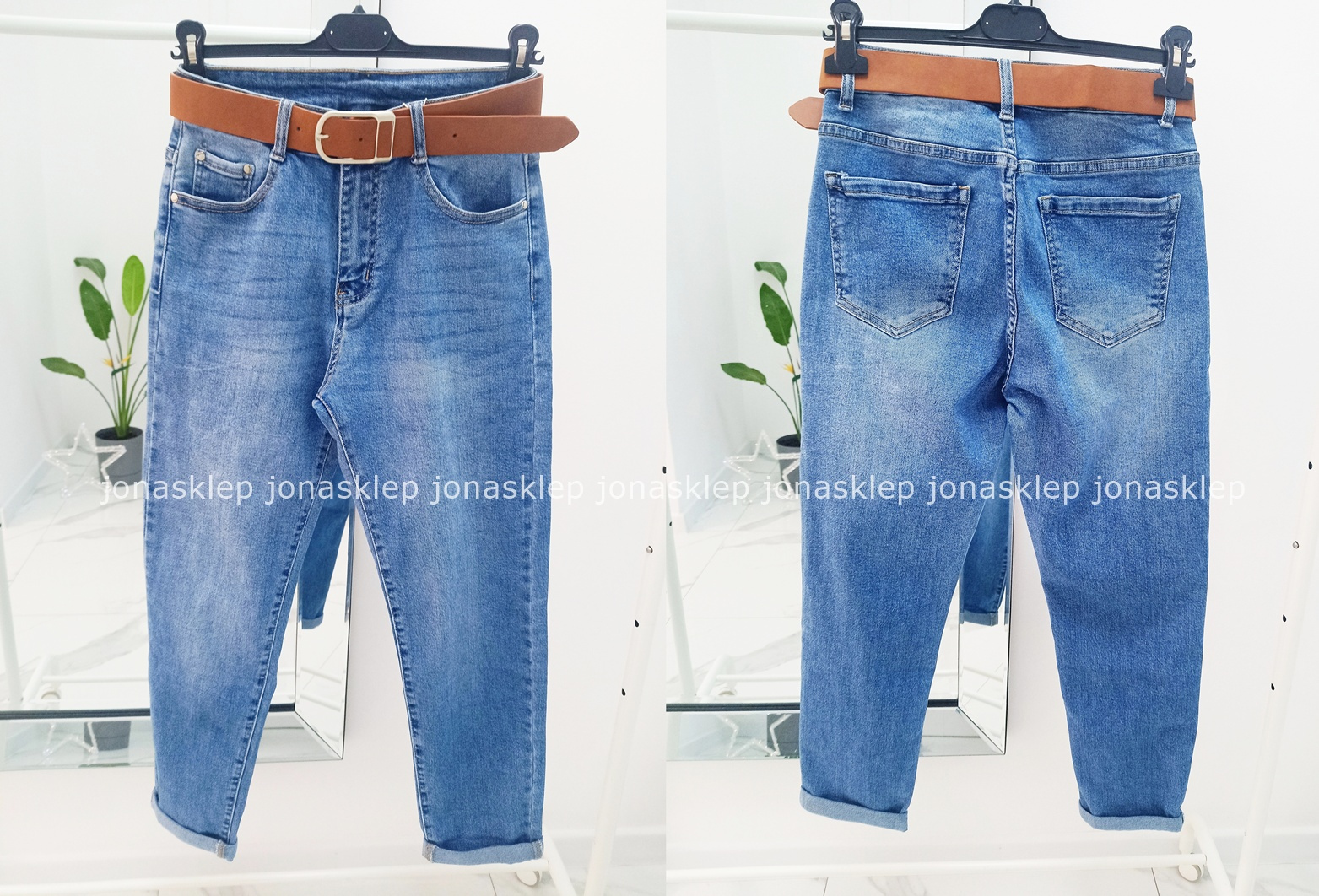 MAYBE mom fit casual baggy PLUS SIZE pasek