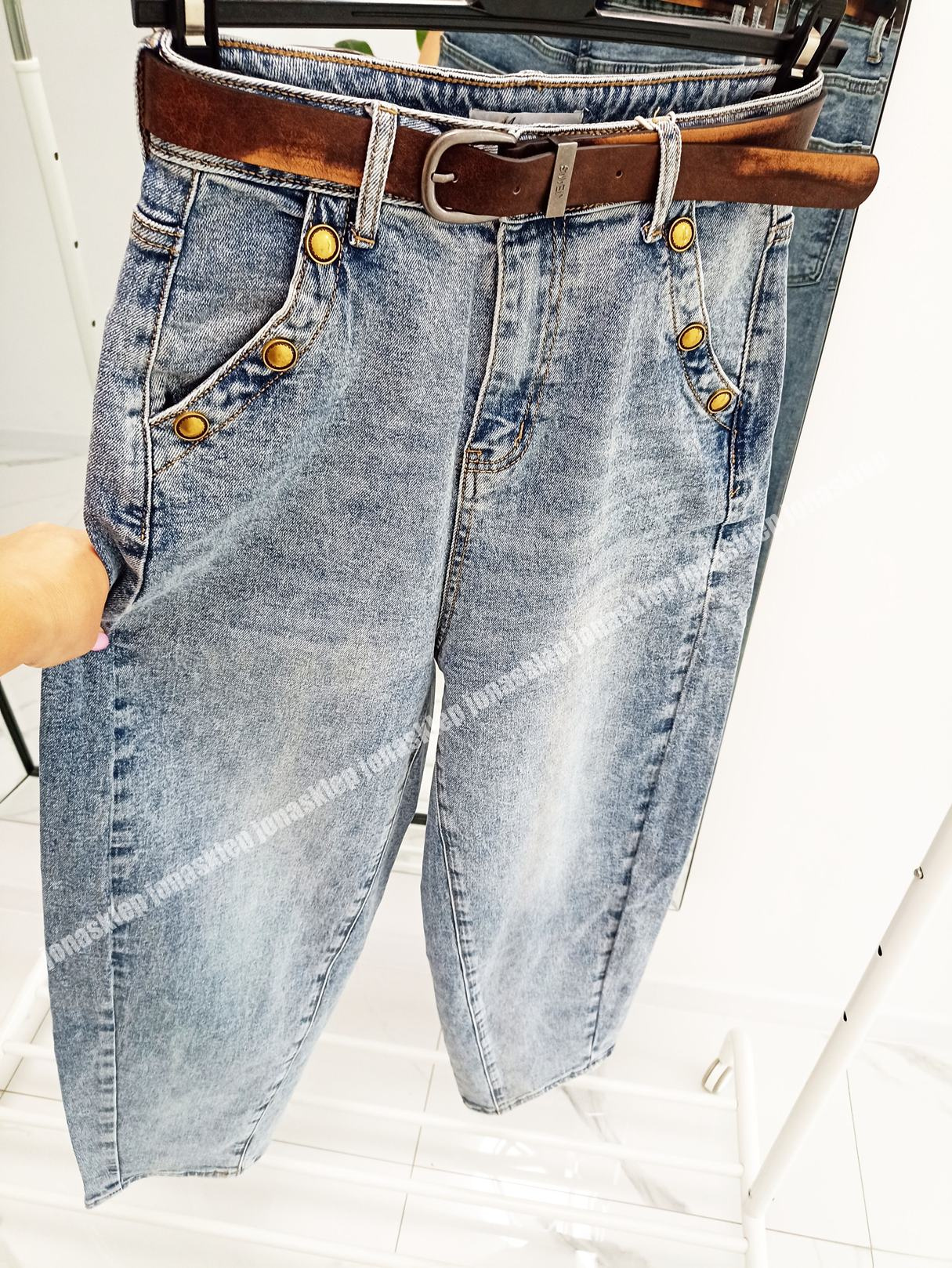 BALLON JEANS dżety vintage new look LUŹNE pasek