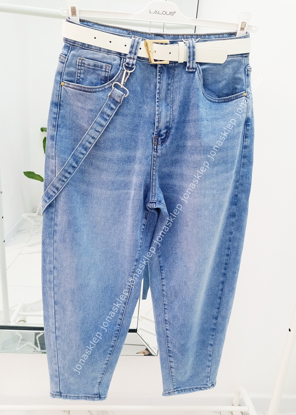 BALLON mom fit casual blue SZELKI PLUS SIZE