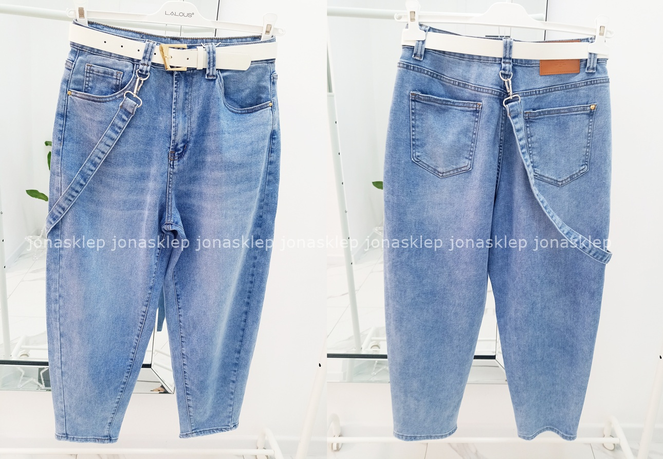 BALLON mom fit casual blue SZELKI PLUS SIZE