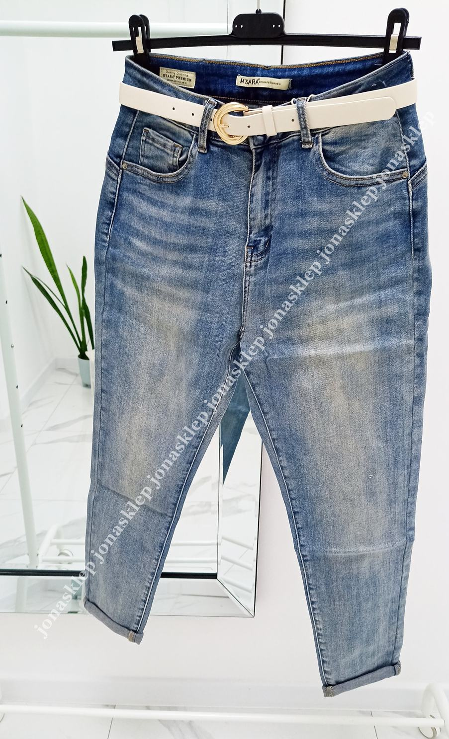 MAYBE mom fit casual jasne baggy PLUS SIZE