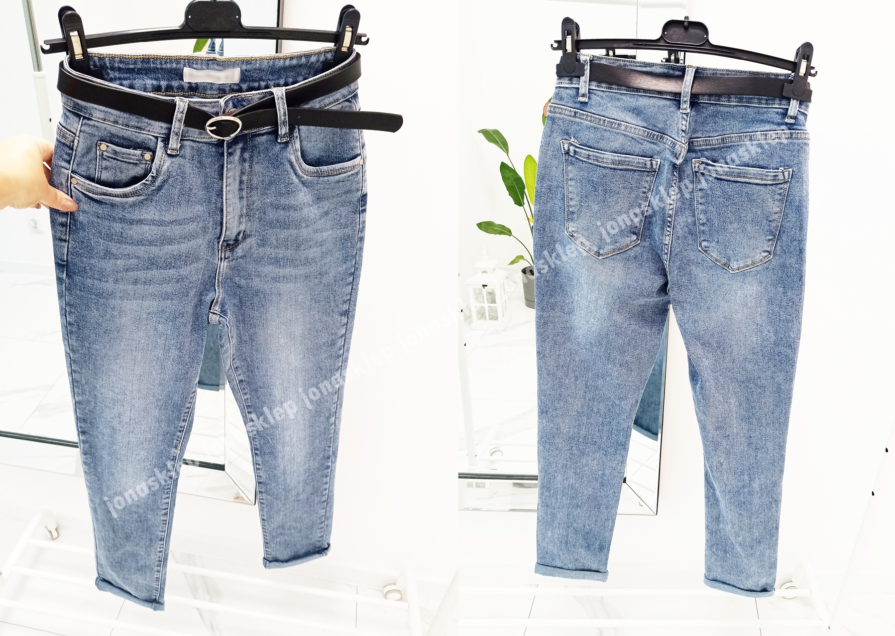 Jasne jeansy DAMSKIE rurki new look PLUS SIZE