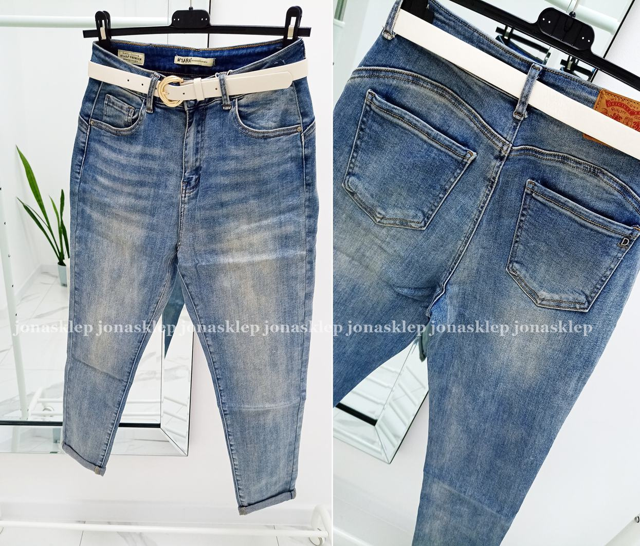 MAYBE mom fit casual jasne baggy