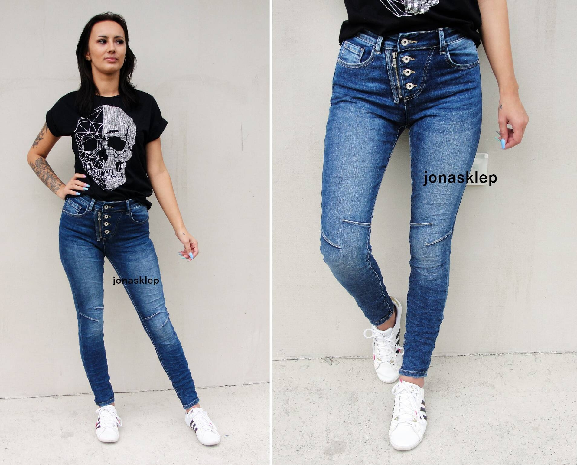 NEW zdobienia JEANS PUSH UP pas